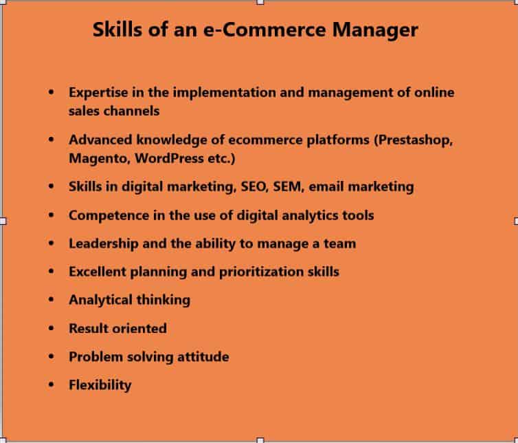 ECommerce Manager Job Description  Supply Chain India Jobs